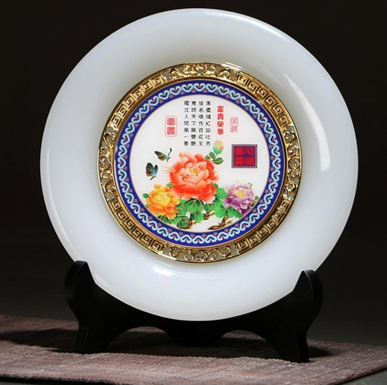 花开富贵（景泰蓝）琉璃盘